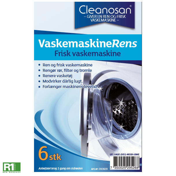 Cleanosan vaskemaskinerens tabs 6stk