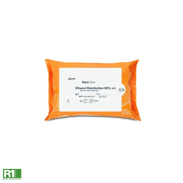  Plum Desinfektion Serviet PLUM Ethanol 30x20cm. (25 stk.)
