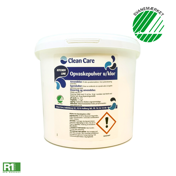 Clean Care opvaskepulver svanemrket 5KG