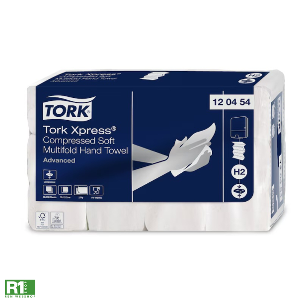 Tork H2 Advanced, 2-lags, W-fold, 32x21,2cm - 120454