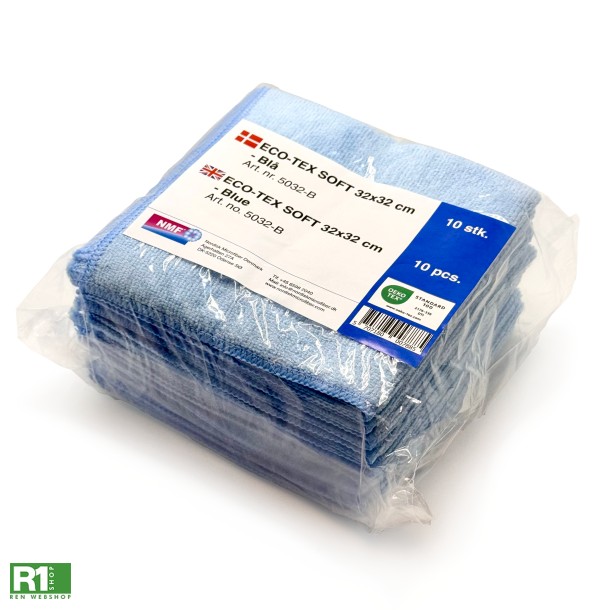 NMF ECO-TEX SOFT microfiberklud bl� 32x32cm 10stk