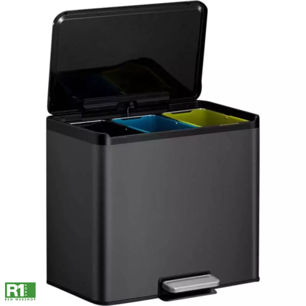 EKO pedalspand sort 3x9L