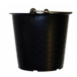 Sort rund pudserspand