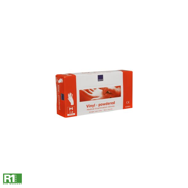Abena engangshandsker vinyl pudret M 