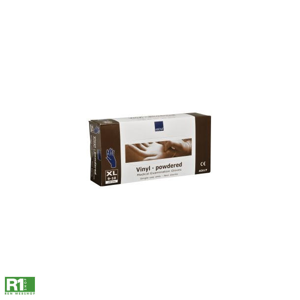 Abena engangshandsker vinyl pudret XL
