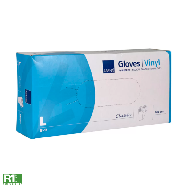 Abena engangshandsker vinyl pudret L