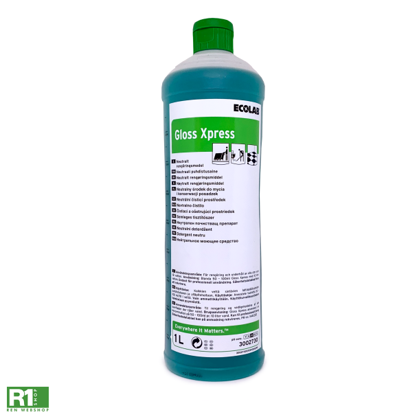 Ecolab Gloss Xpress neutralt rengringsmiddel 1L