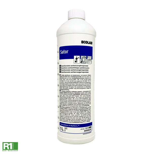 Ecolab Sator sanitrt rengringsmiddel 1L
