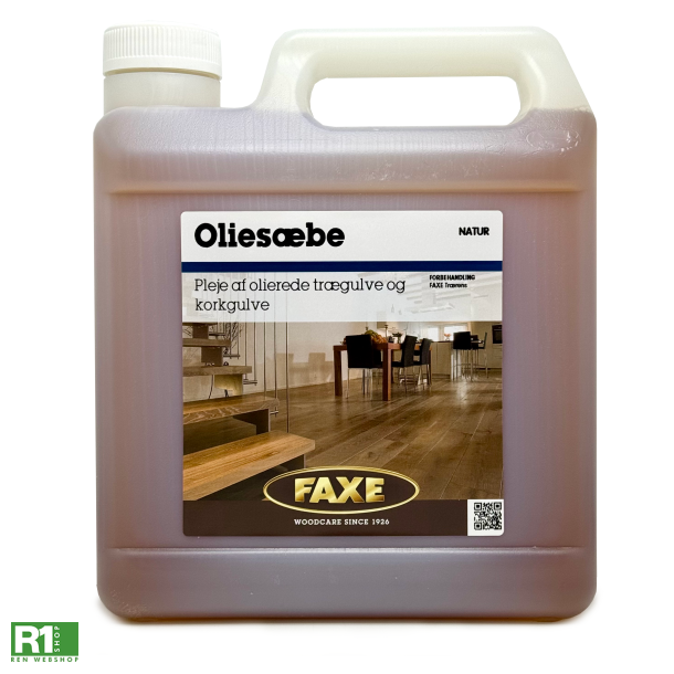 Faxe oliesbe natur, dunk med 2,5 liter pleje til trgulve og korkgulve.