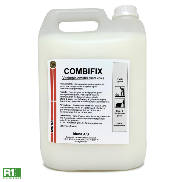 Iduna Combifix lavtskummende vaskeplejemiddel med voks 5L