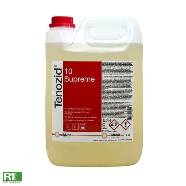 Iduna Tenozid 10 Supreme sanit�r grundrens &amp; afkalker 5L