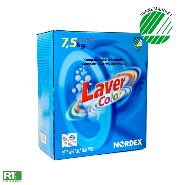 Nordex Lavr color kompakt kulrt vaskemiddel 7,5KG