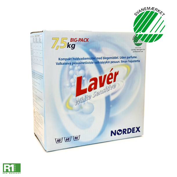 Nordex Lavr white sensitive hvidvaskemiddel 7,5kg