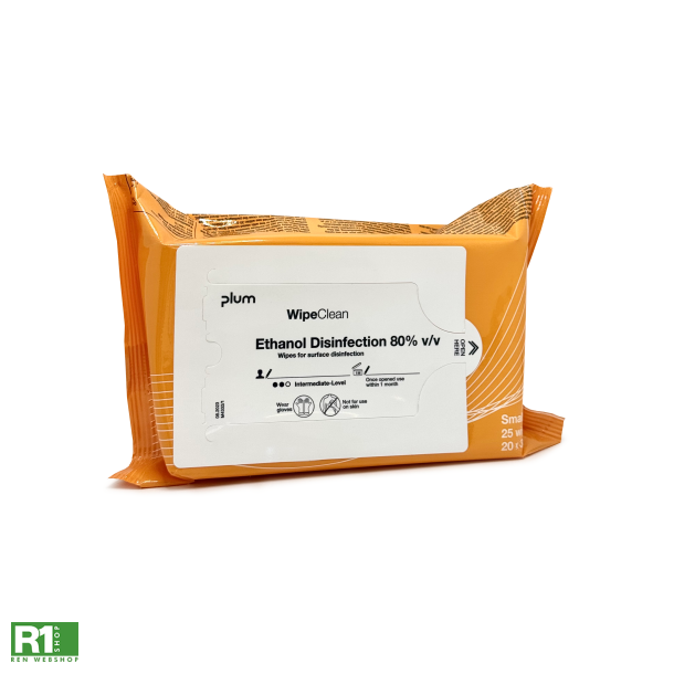 PLUM WipeClean ethanol 80% desinfektionsserviet 25stk