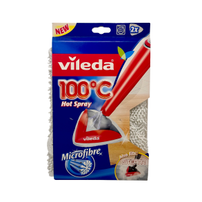 2 stk. microfiber-mopper til udskiftning    �Originalt Vileda tilbeh�r tilh�rende Dampmoppe 100�C Hot Spray, passer ogs� til Steam.